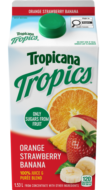 Tropics® Orange Strawberry Banana | Tropicana.ca